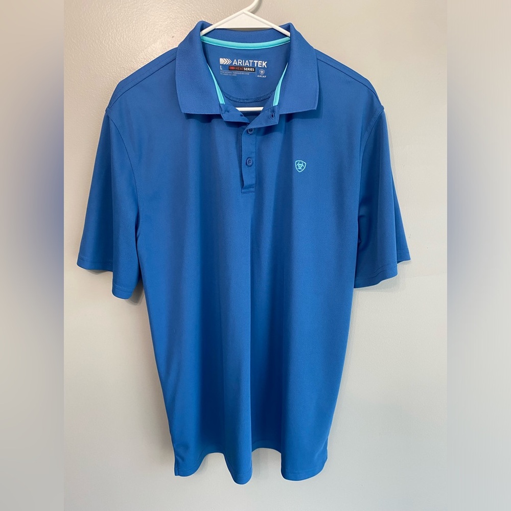 Ariat Tek men’s teal polo- size large.
